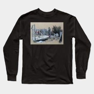 Building - Drawing by Avril Thomas - Adelaide / South Australia Artist Long Sleeve T-Shirt